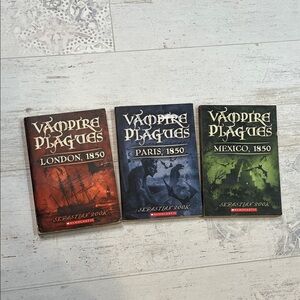Vampire Plagues Books 1, 2, and 3 by Sebastian Rook Scholastic Soft Cover Books
